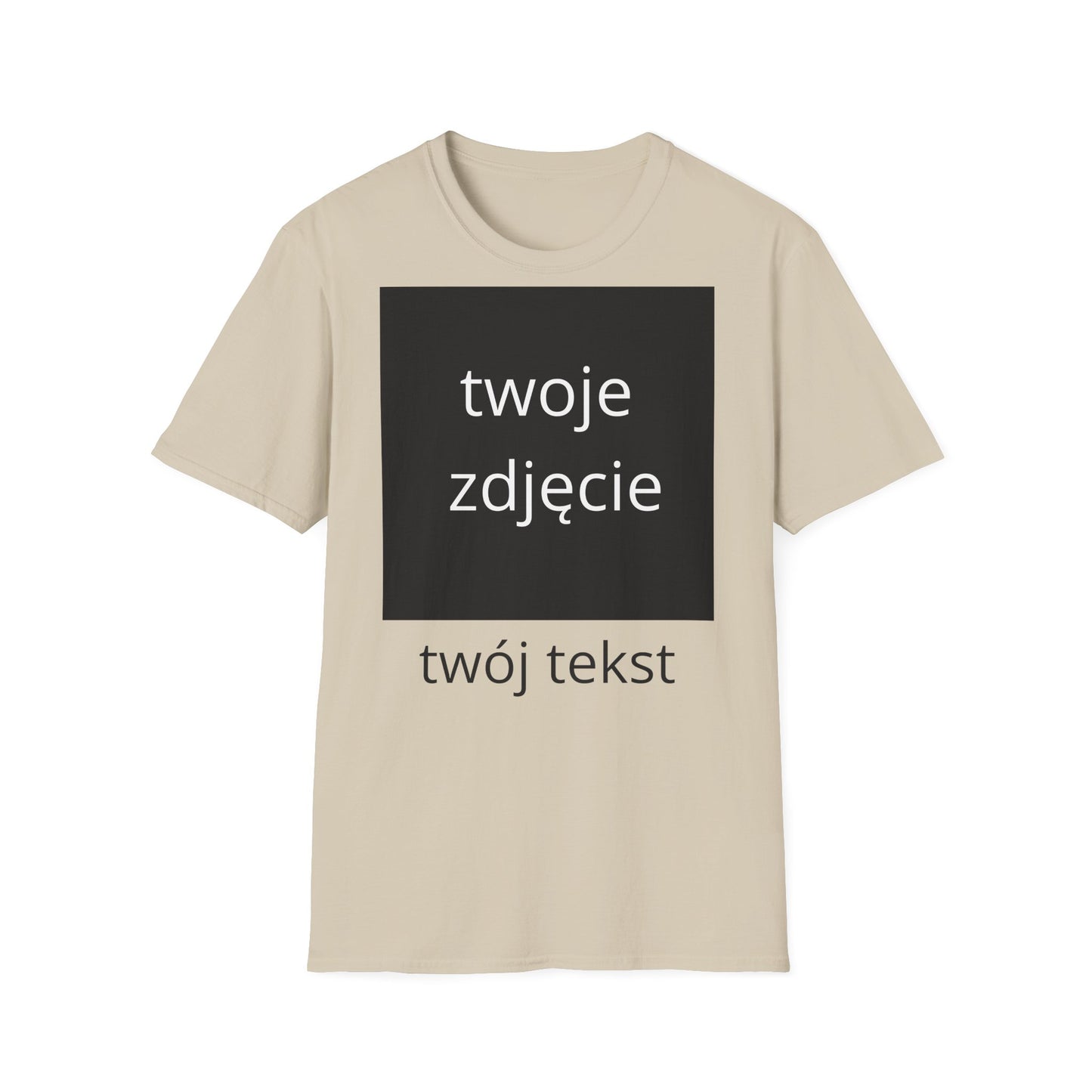 Koszulka z personalizacją — własne zdjęcie i tekst | 100% bawełna