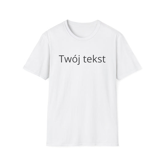 Koszulka z personalizacją — własny tekst | 100% bawełna