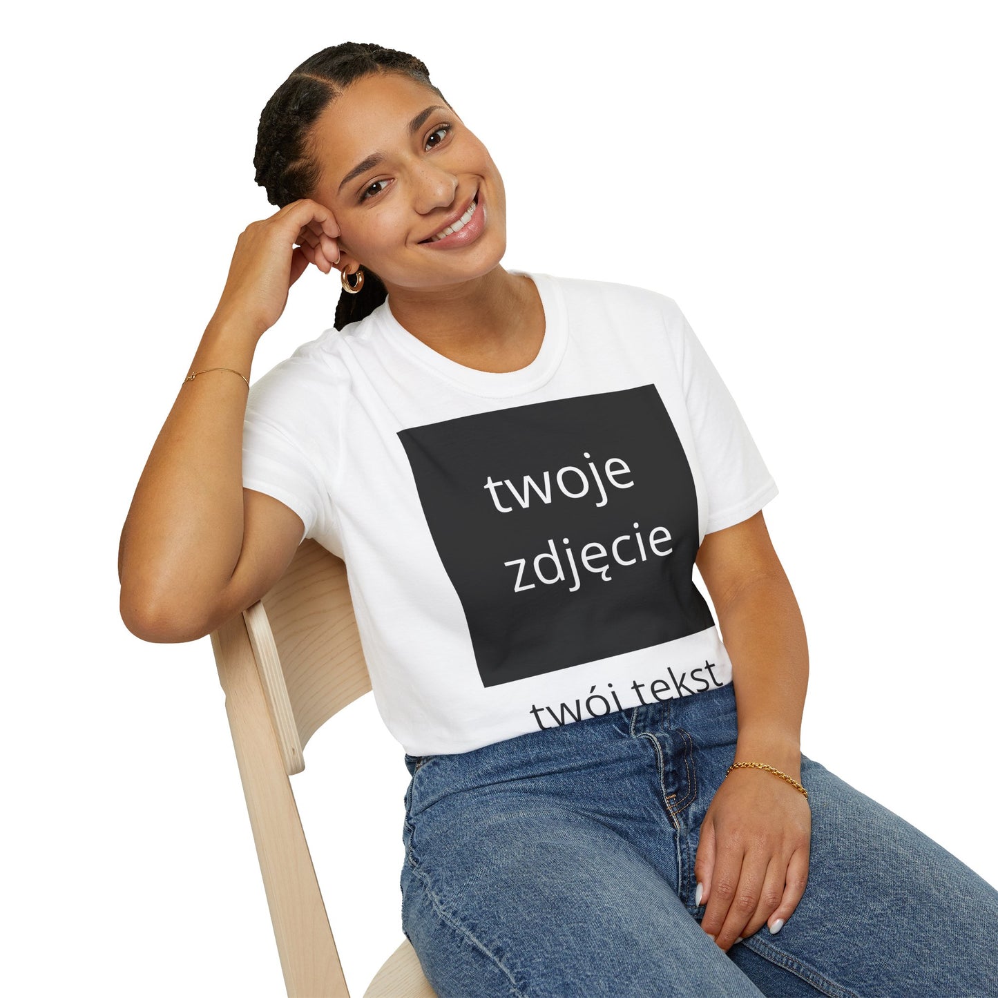 Koszulka z personalizacją — własne zdjęcie i tekst | 100% bawełna