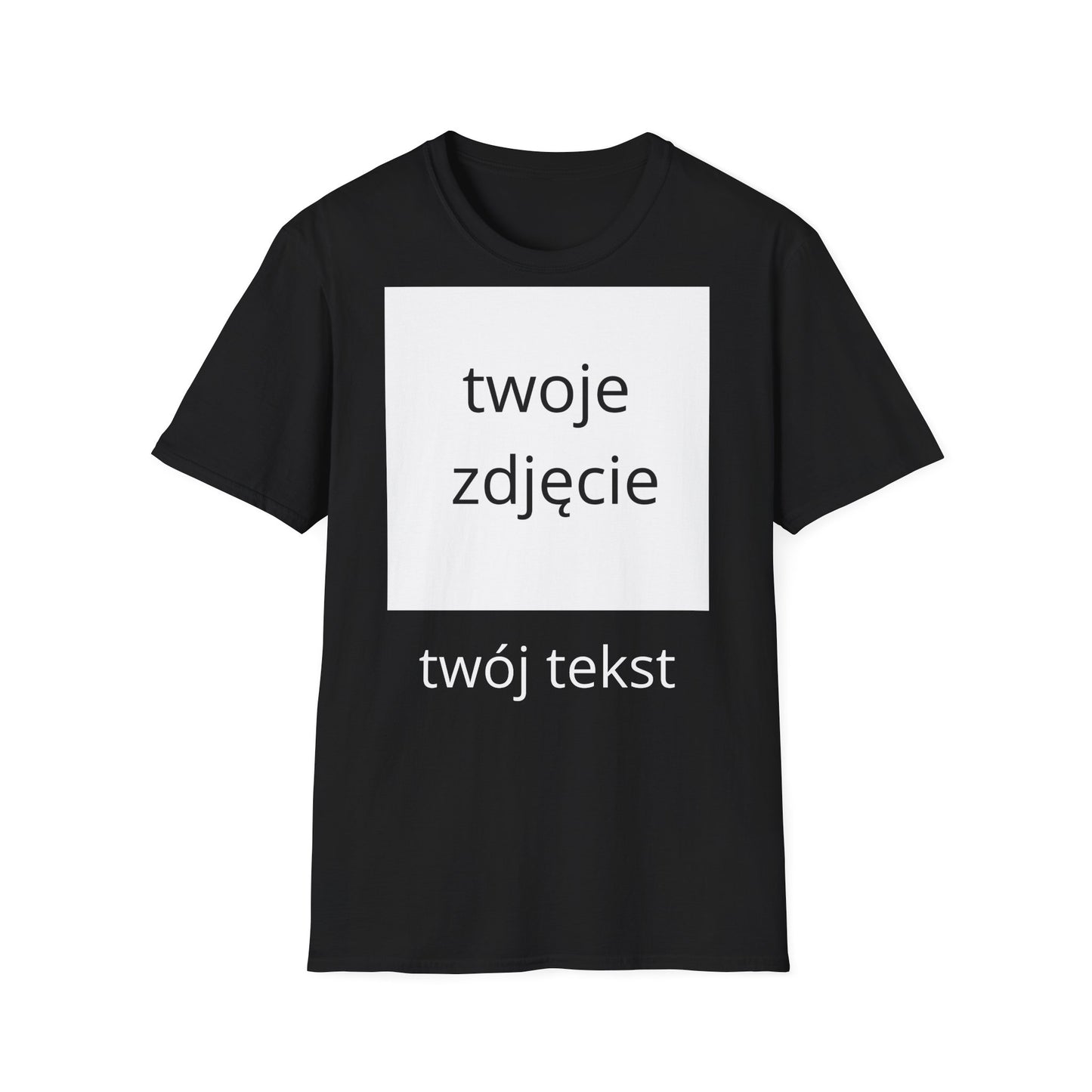 Koszulka z personalizacją — własne zdjęcie i tekst | 100% bawełna