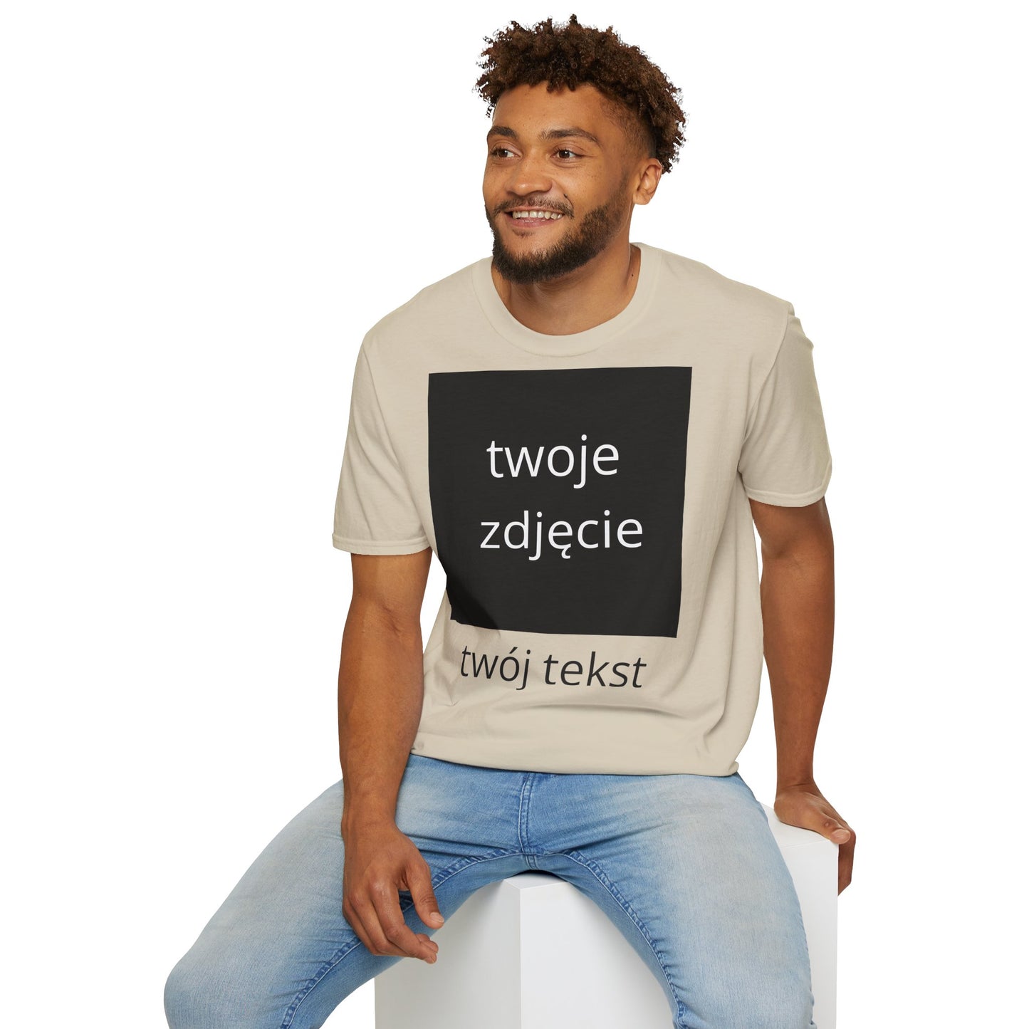 Koszulka z personalizacją — własne zdjęcie i tekst | 100% bawełna