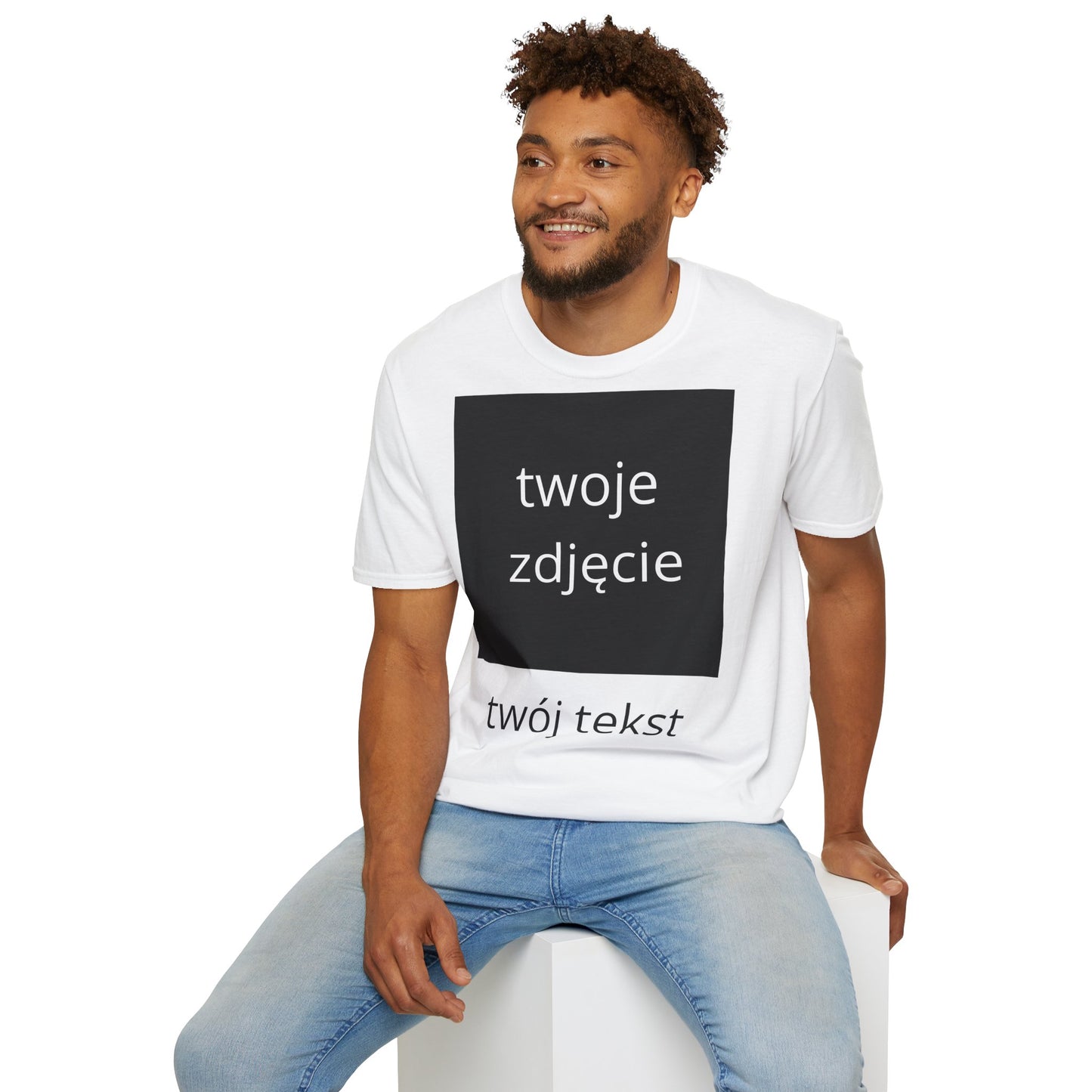 Koszulka z personalizacją — własne zdjęcie i tekst | 100% bawełna