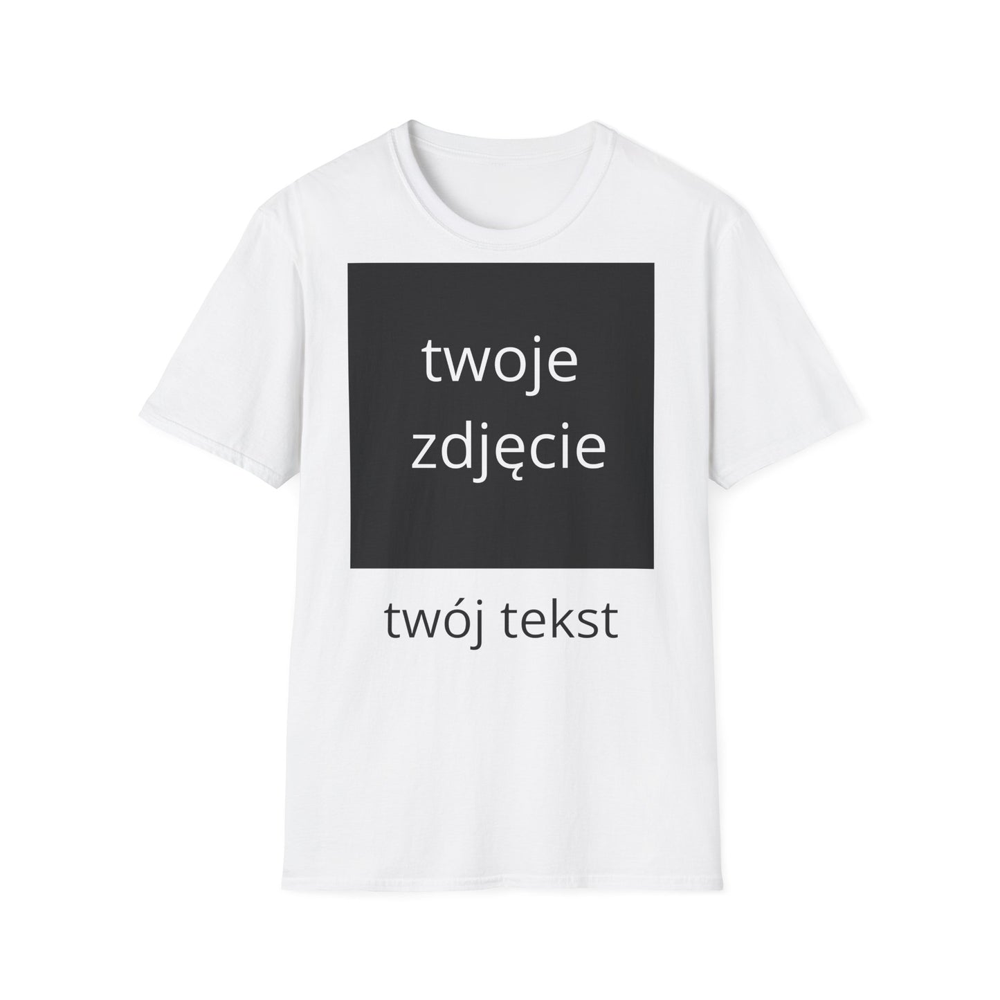 Koszulka z personalizacją — własne zdjęcie i tekst | 100% bawełna