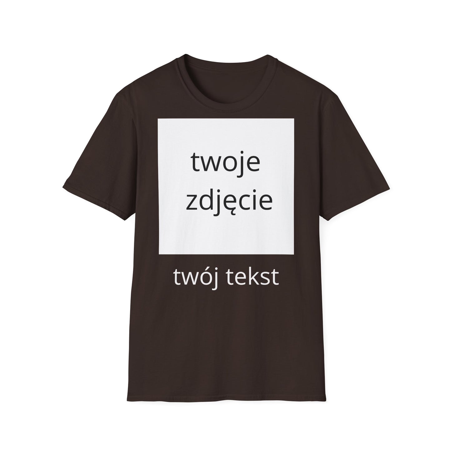 Koszulka z personalizacją — własne zdjęcie i tekst | 100% bawełna