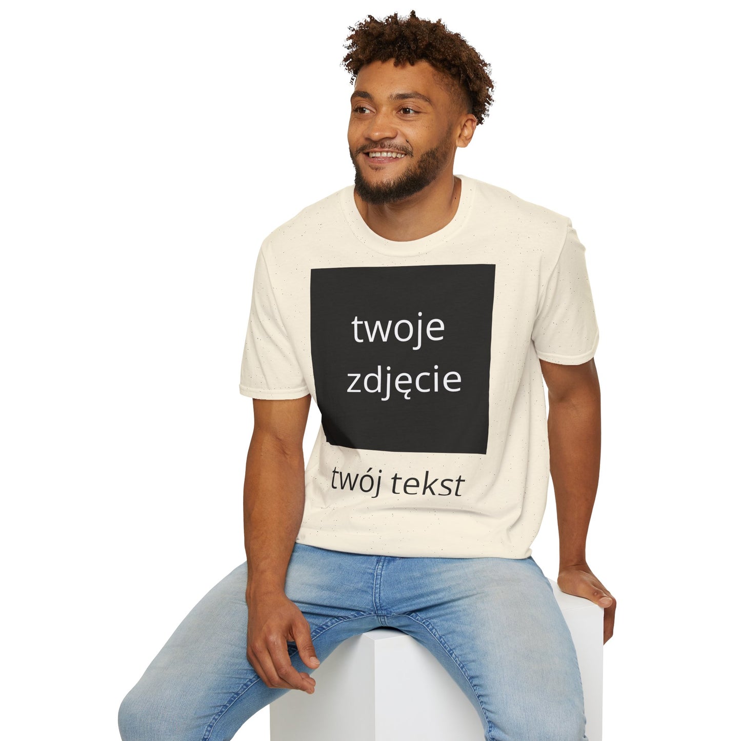 Koszulka z personalizacją — własne zdjęcie i tekst | 100% bawełna