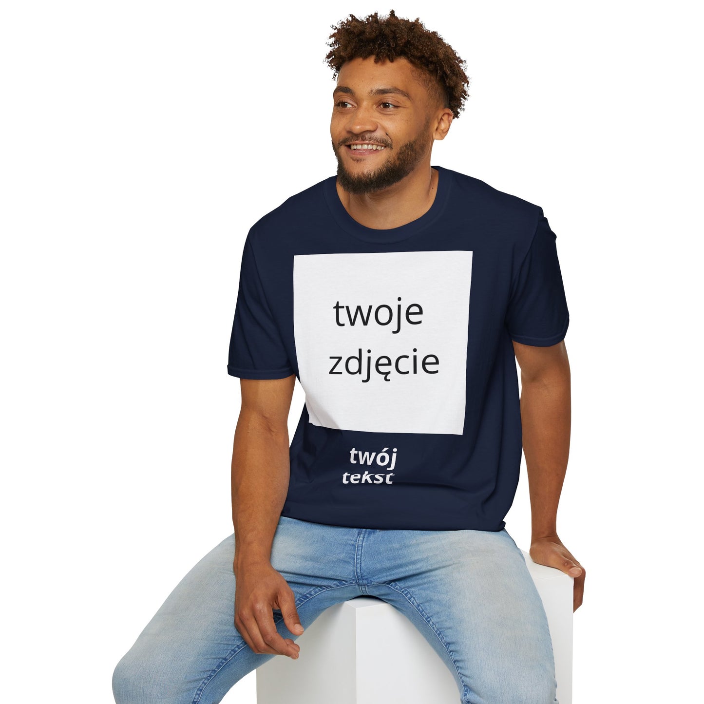Koszulka z personalizacją — własne zdjęcie i tekst | 100% bawełna