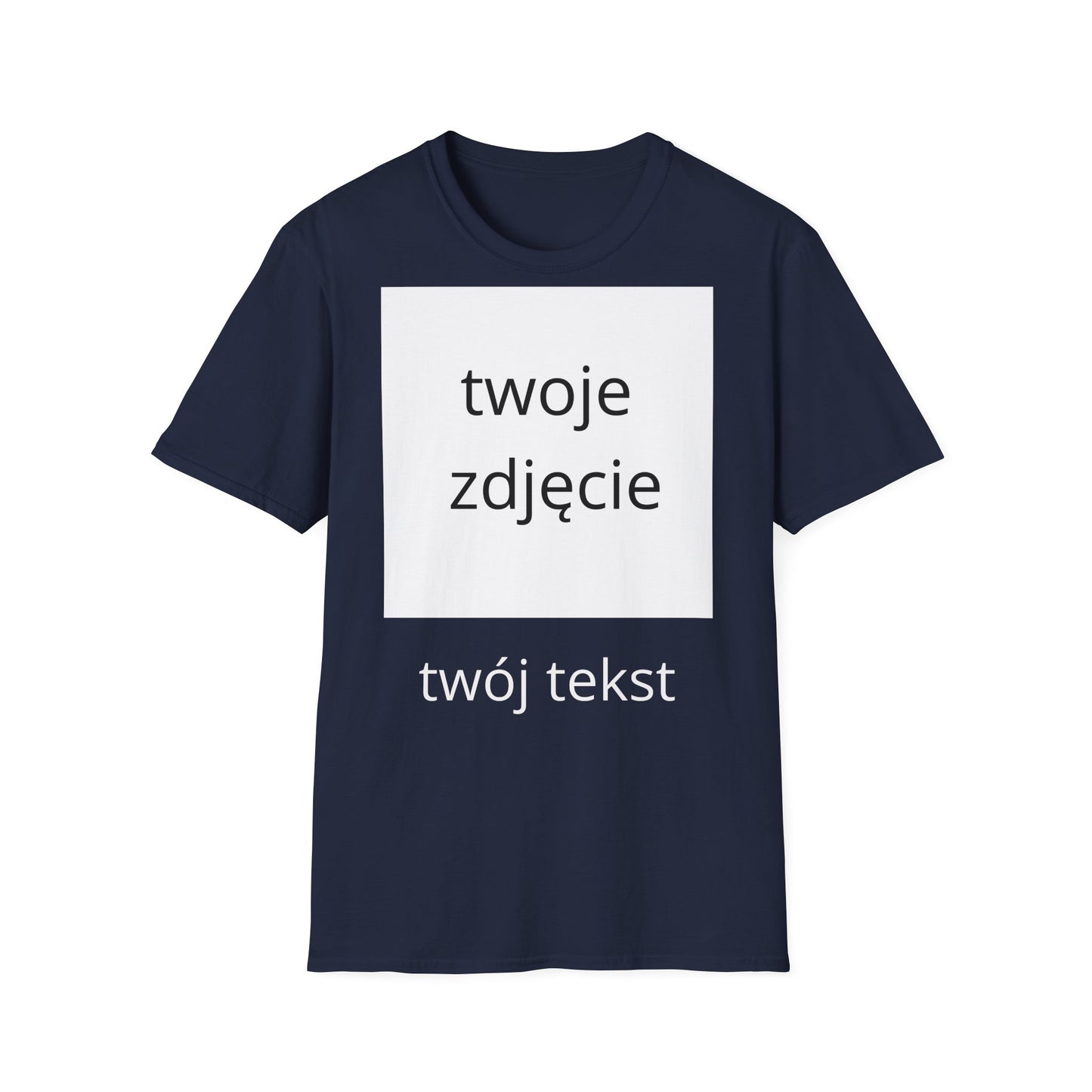 Koszulka z personalizacją — własne zdjęcie i tekst | 100% bawełna