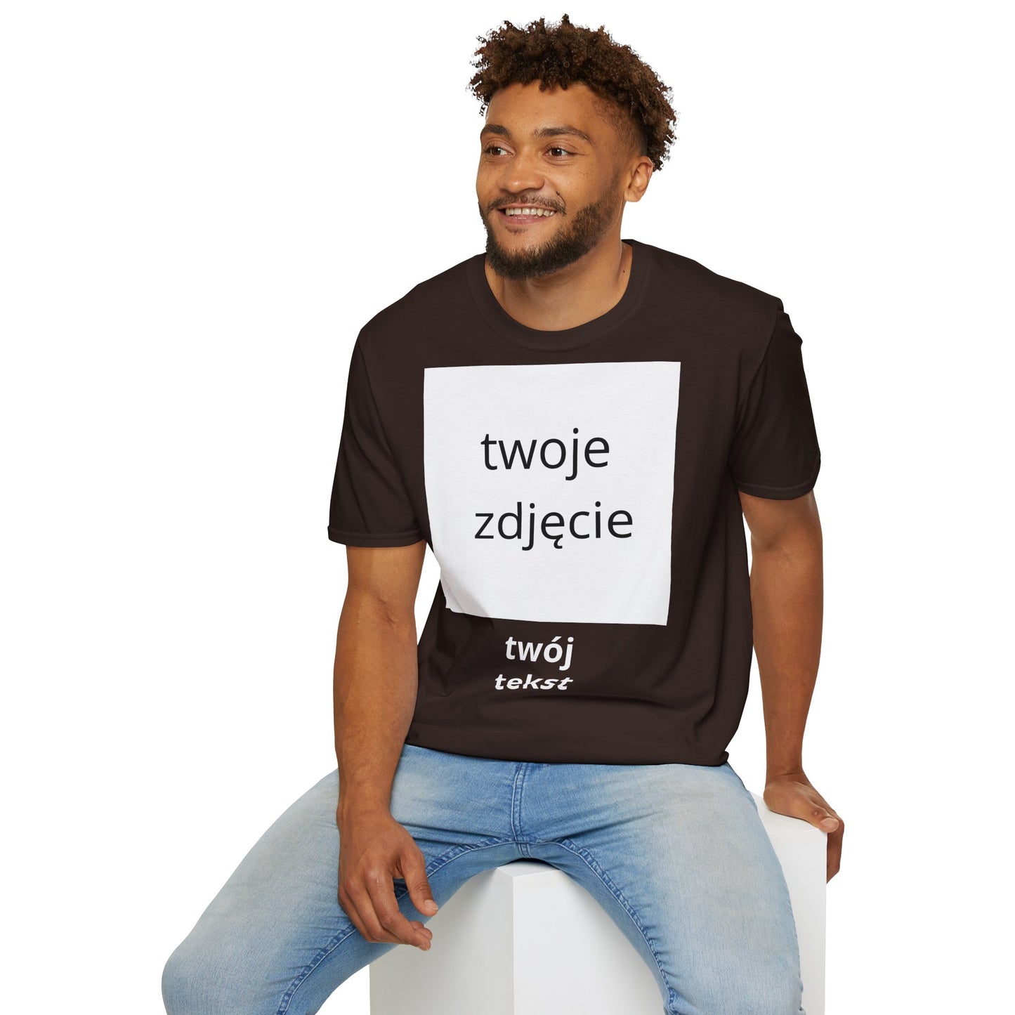 Koszulka z personalizacją — własne zdjęcie i tekst | 100% bawełna